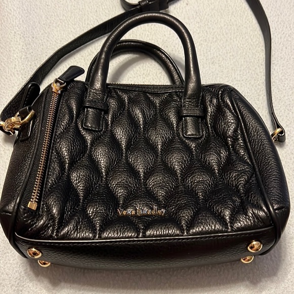 Vera Bradley Bags Vera Bradley Black Quilted Leather Crossbody Poshmark